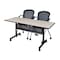 Kobe Rectangle FlipTop Table, 60" W, 29" H, Laminate Top, Maple MKFTM6024PL23BK - alternate 1